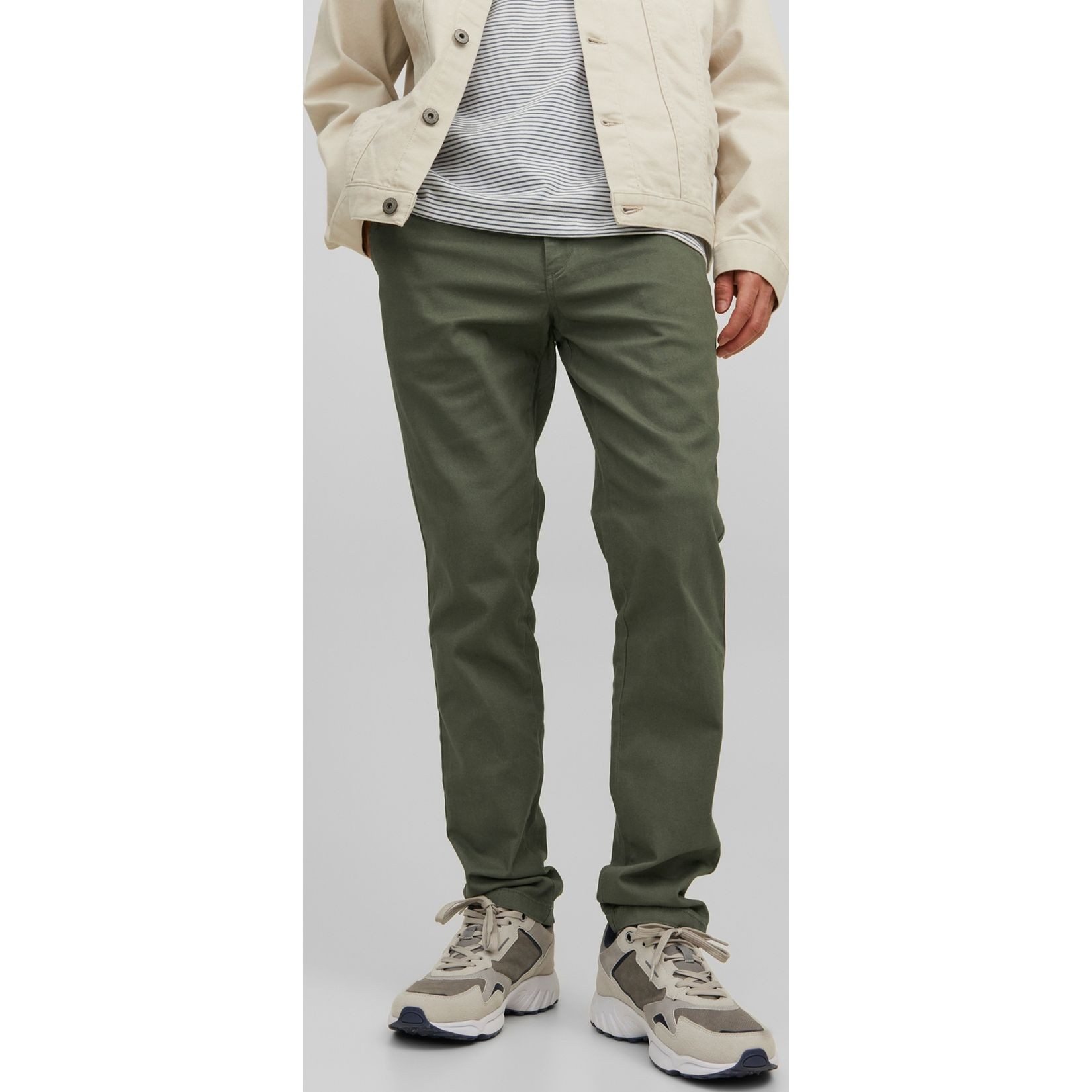 JACK & JONES Kelnės vyrams, Žalia, Kelnės 3