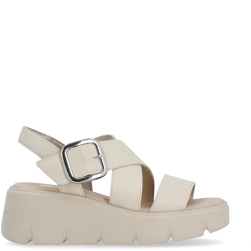 RIEKER Basutės moterims, Smėlio, SANDALS 3