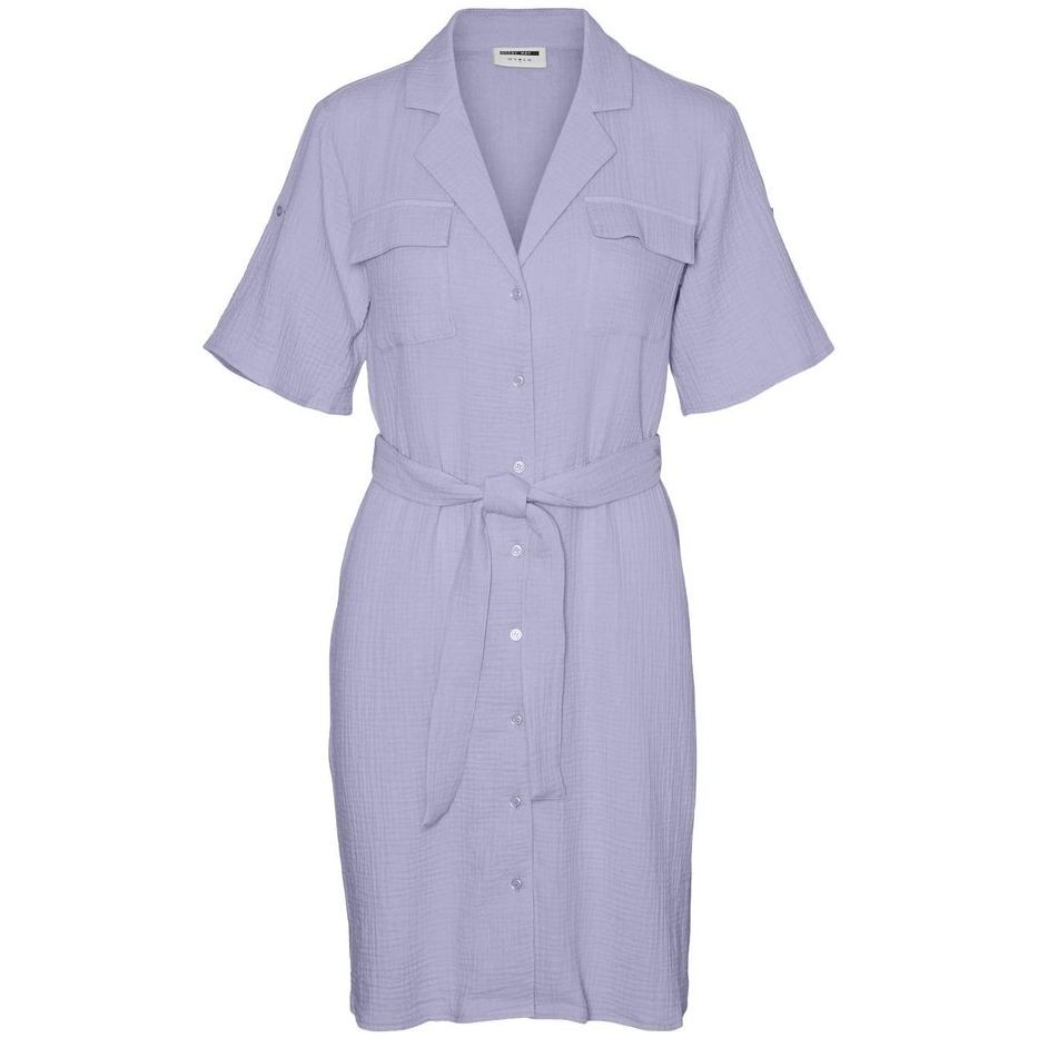 NOISY MAY Maxi suknelė moterims, Violetinė, NMLILLA S/S BELTED DR 1