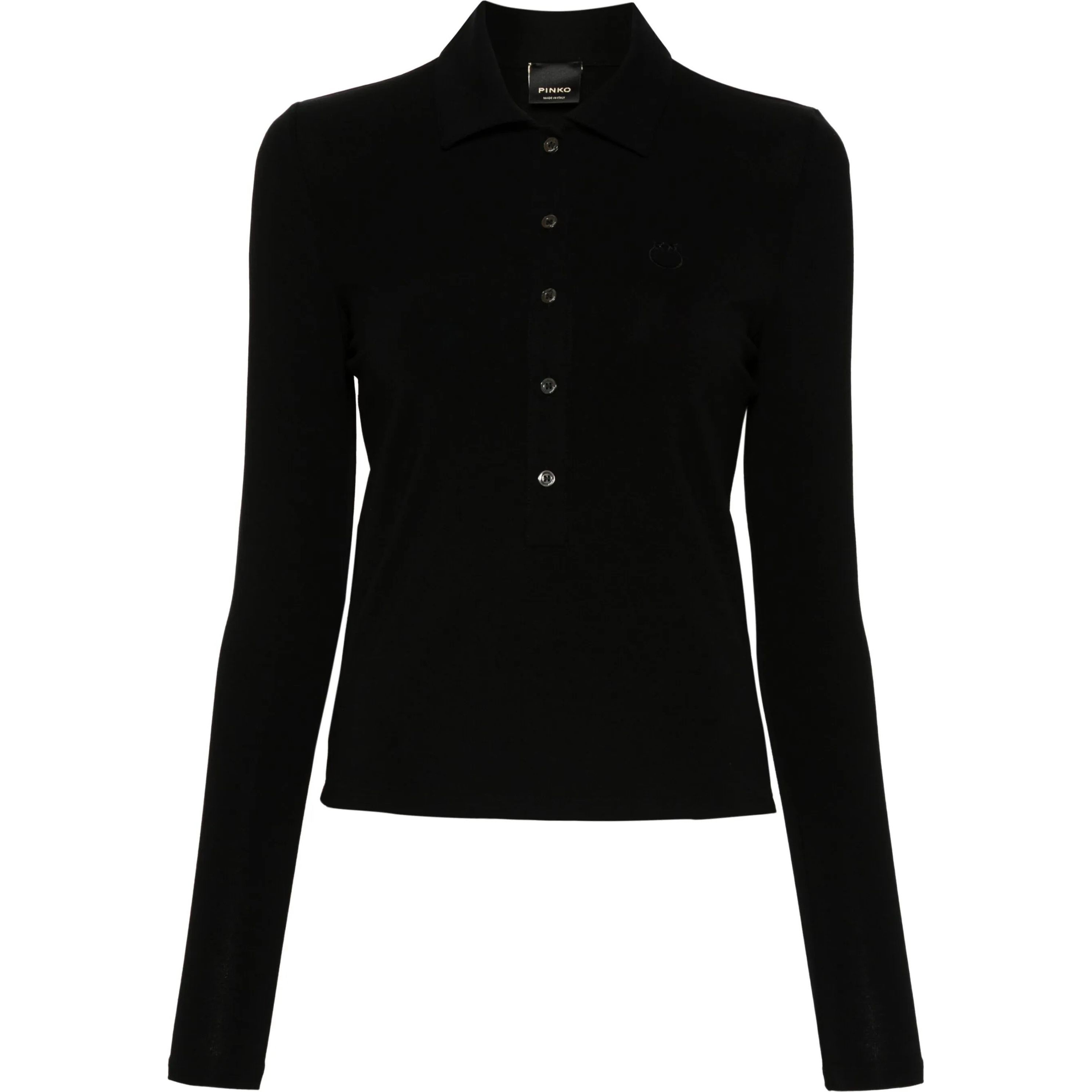 PINKO Polo marškiniai ilgos rank. moterims, Juoda, Polo long shirt