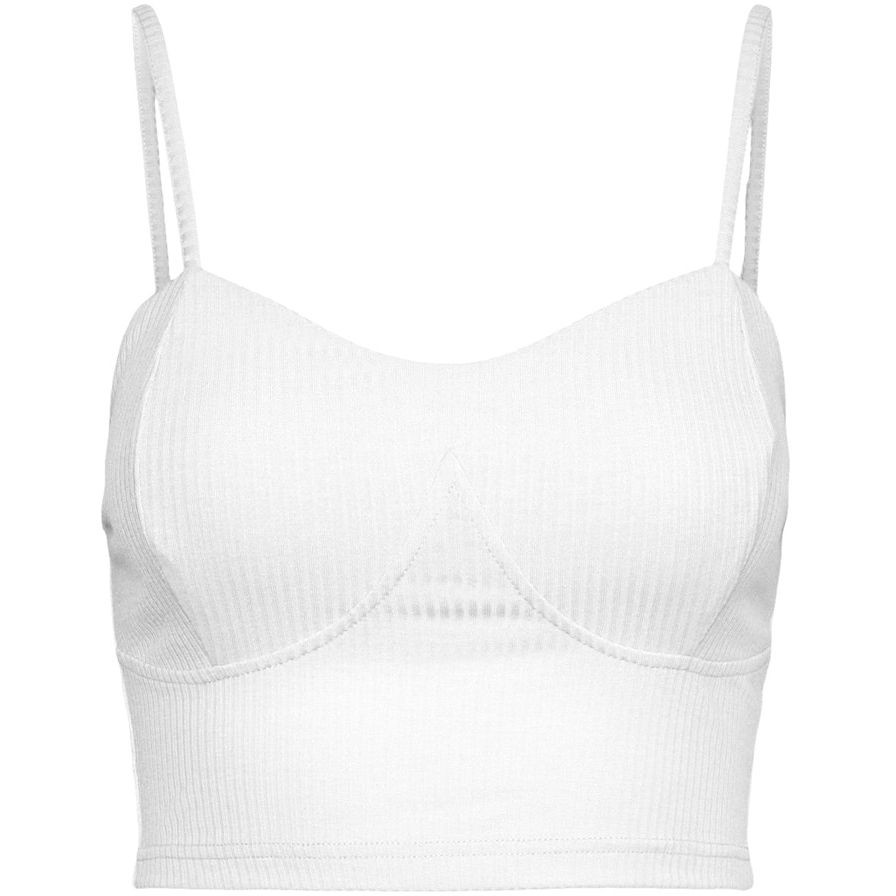 NOISY MAY Palaidinės moterims, Balta, NMADELE S/L CROP TOP 1