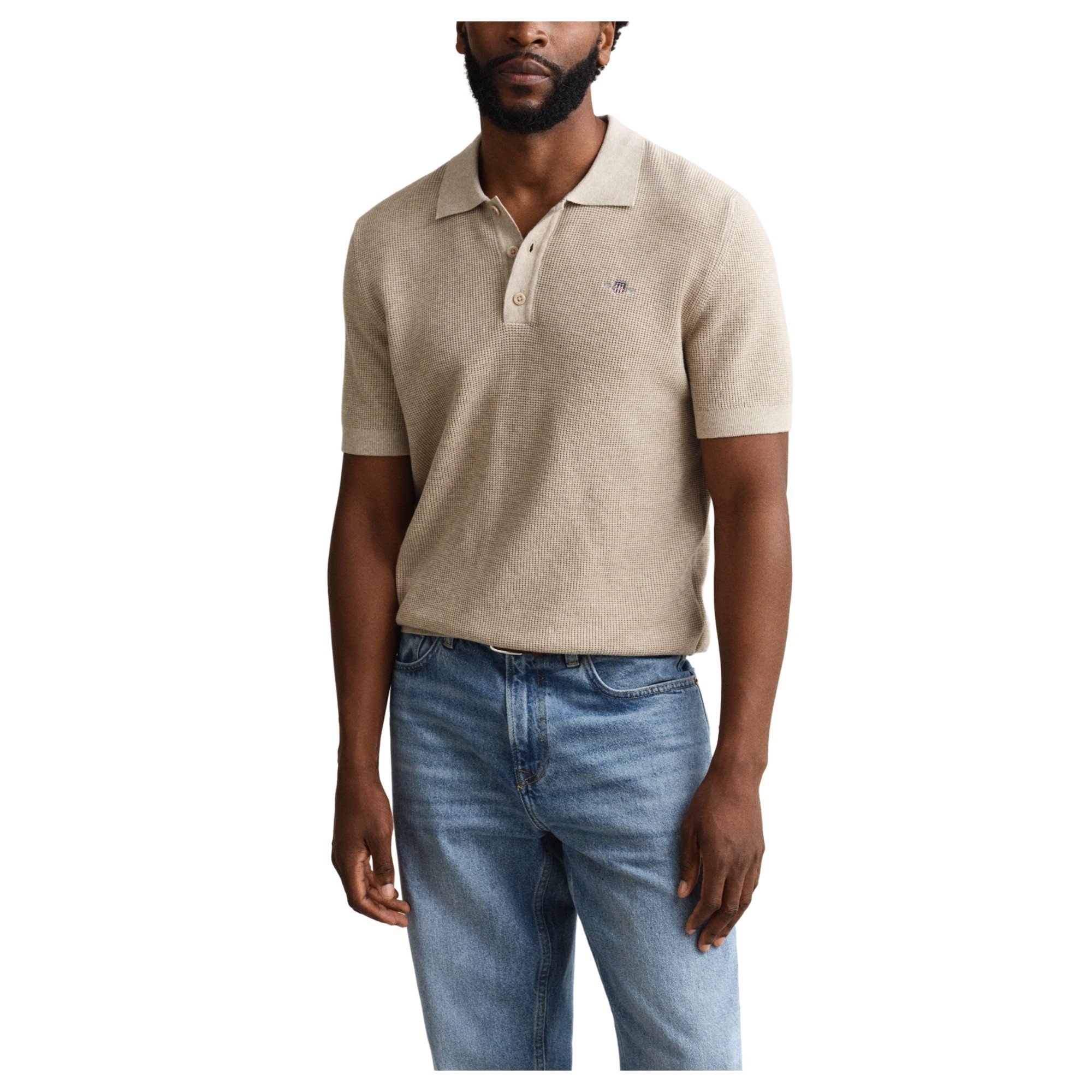 GANT Polo marškiniai ilgos rank. vyrams, Smėlio, 8030294-198 Polo long 2