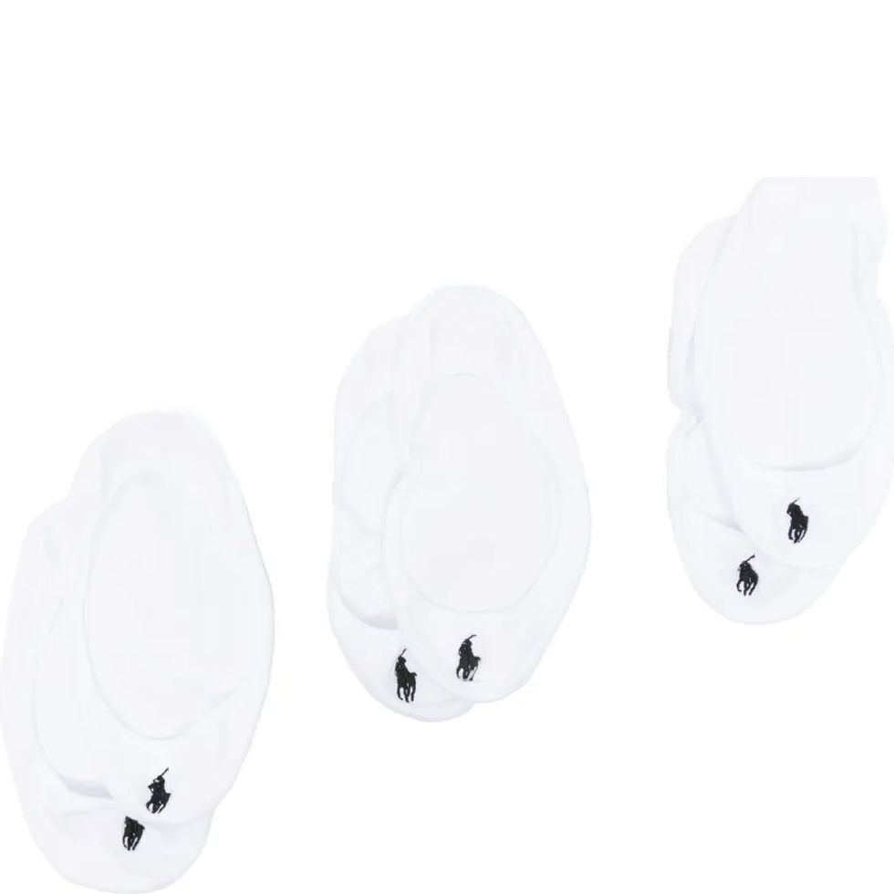 POLO RALPH LAUREN Kojinės moterims, Balta, Wide rib ank-socks 1