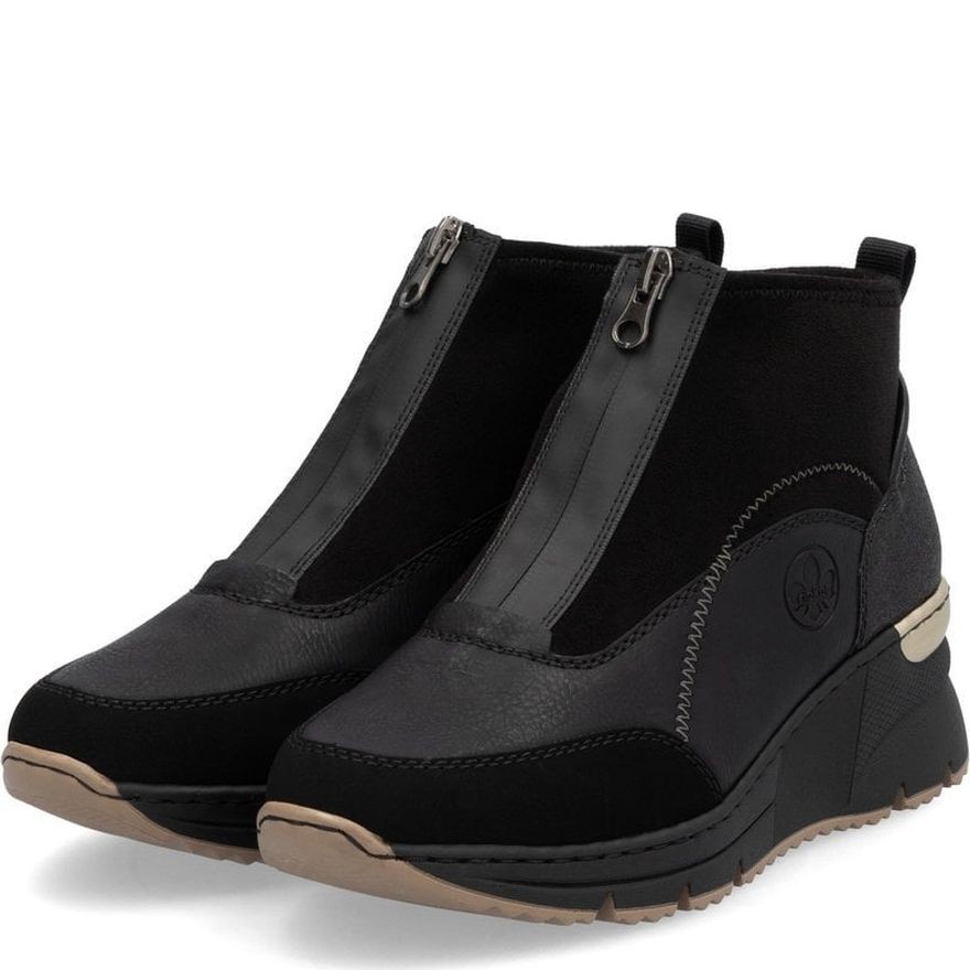 RIEKER Aulinukai moterims, Juoda, Ladies short boots 6