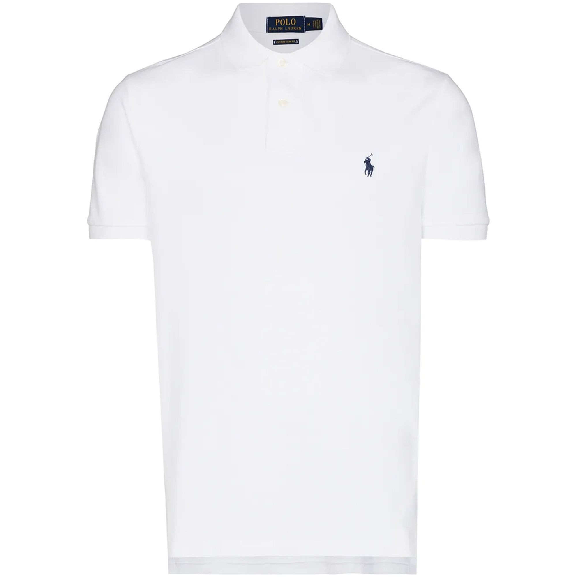 POLO RALPH LAUREN Polo marškiniai trumpos rank. vyrams, Balta, Custom slim fit mesh polo 1