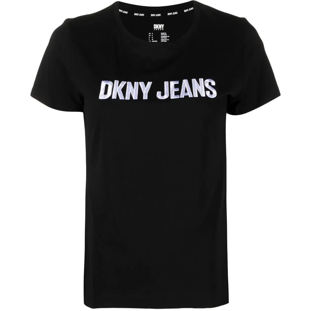 DKNY Marškinėliai trump. rankovėmis moterims, Juoda, Dtm emb logo tee 1