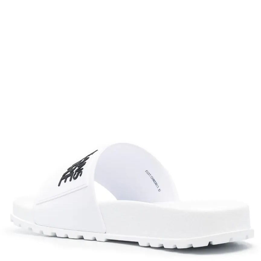 VERSACE JEANS CUTURE Šlepetės moterims, Balta, Fondo shelly slippers 3