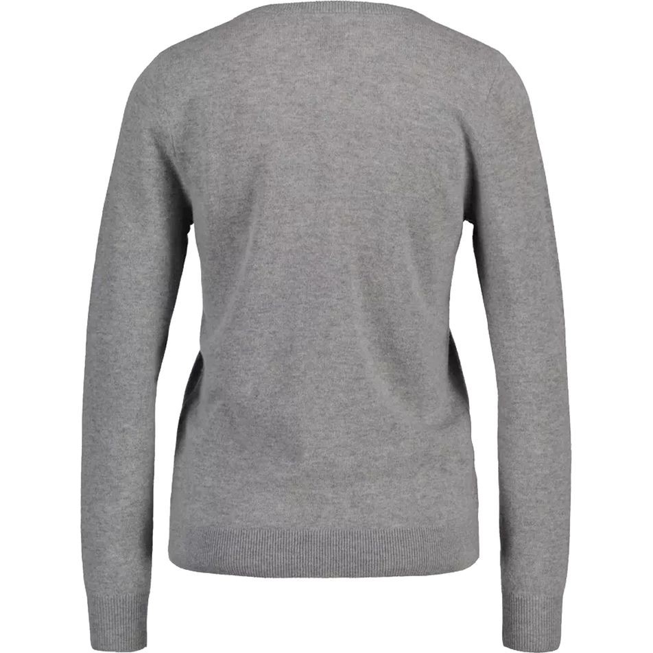 GANT Megztinis moterims, Pilka, EXTRAFINE V-NECK 2