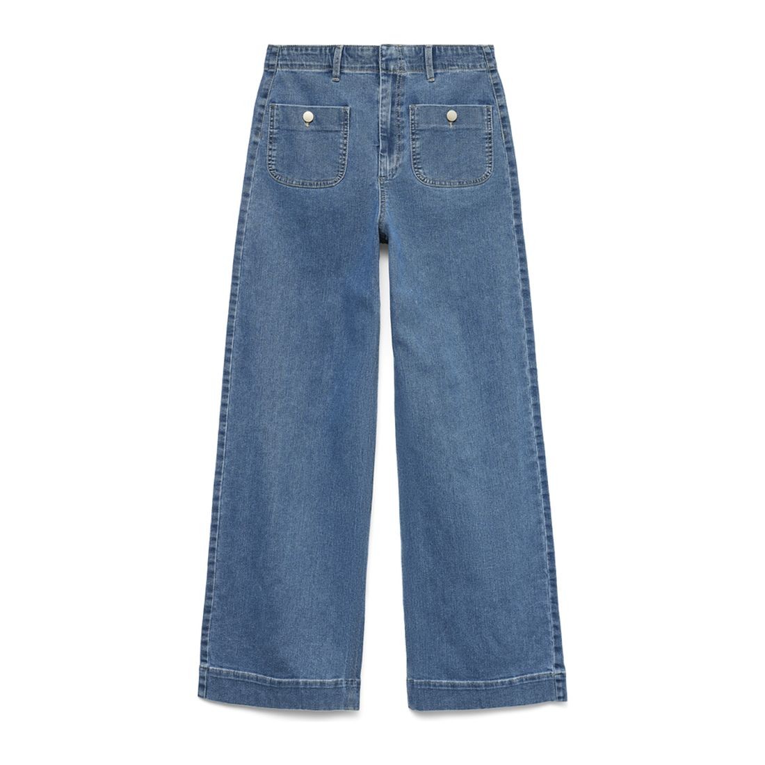 VERO MODA Platūs džinsai moterims, Mėlyna, Kayla wide pocket jeans 1