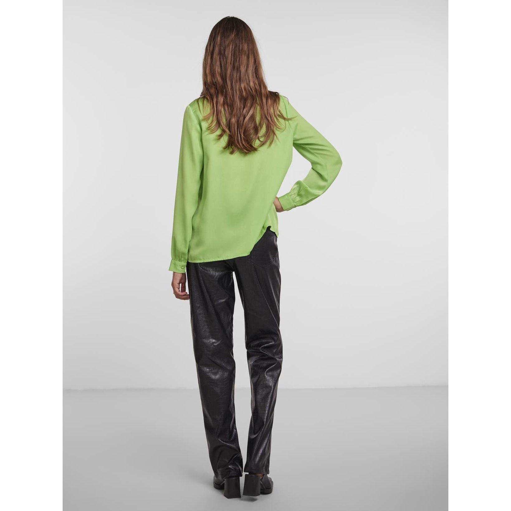 PIECES Palaidinės moterims, Žalia, PCMEGAN LS SHIRT 3