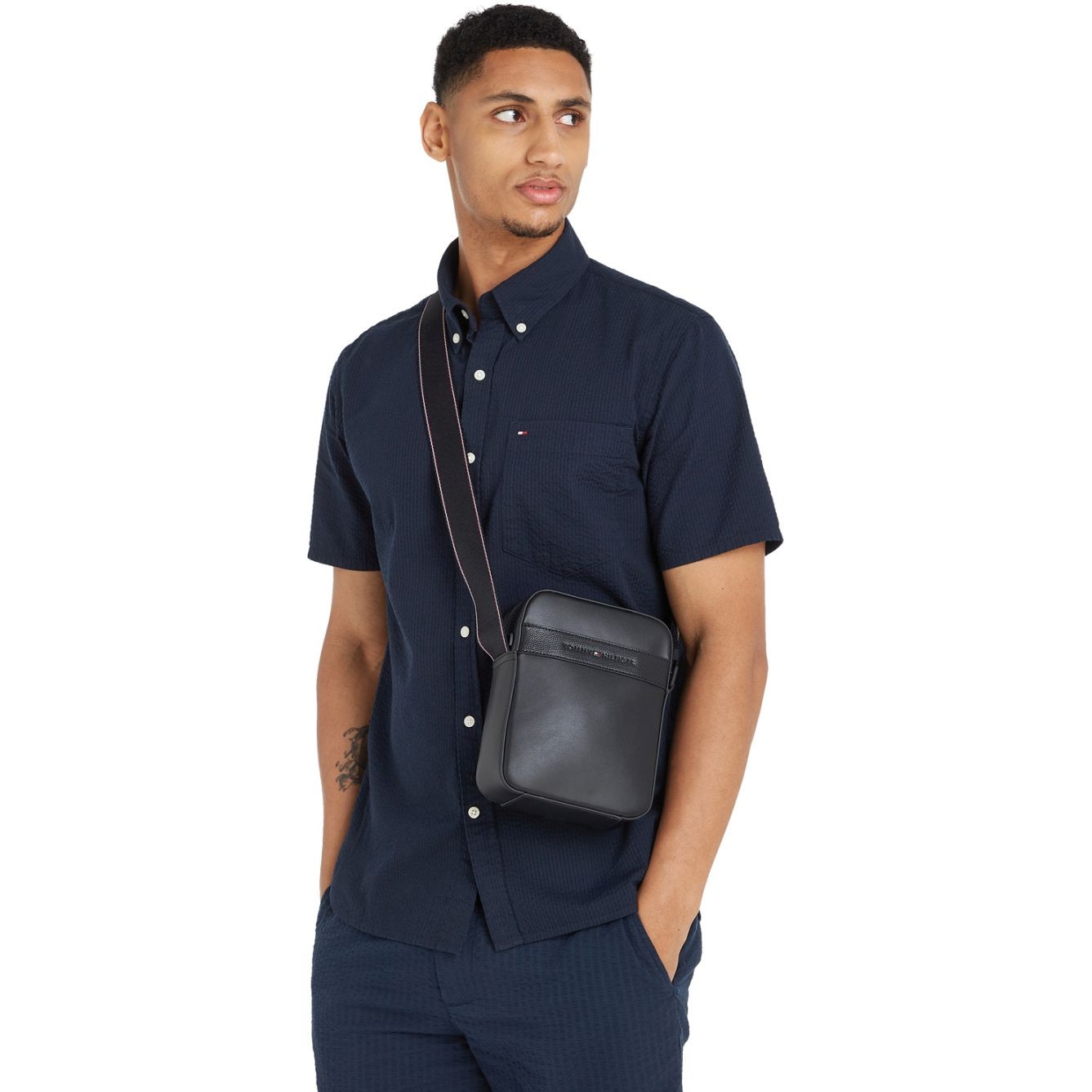 TOMMY HILFIGER Rankinė per petį vyrams, Juoda, Corp mini reporter 5