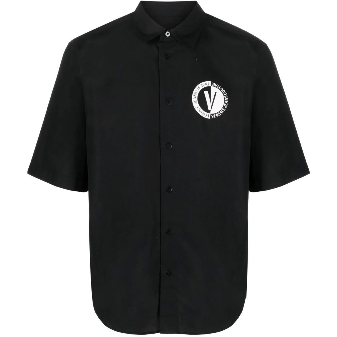 VERSACE JEANS CUTURE Marškiniai trump. rankovėmis vyrams, Juoda, New v-emb small r shirt 1