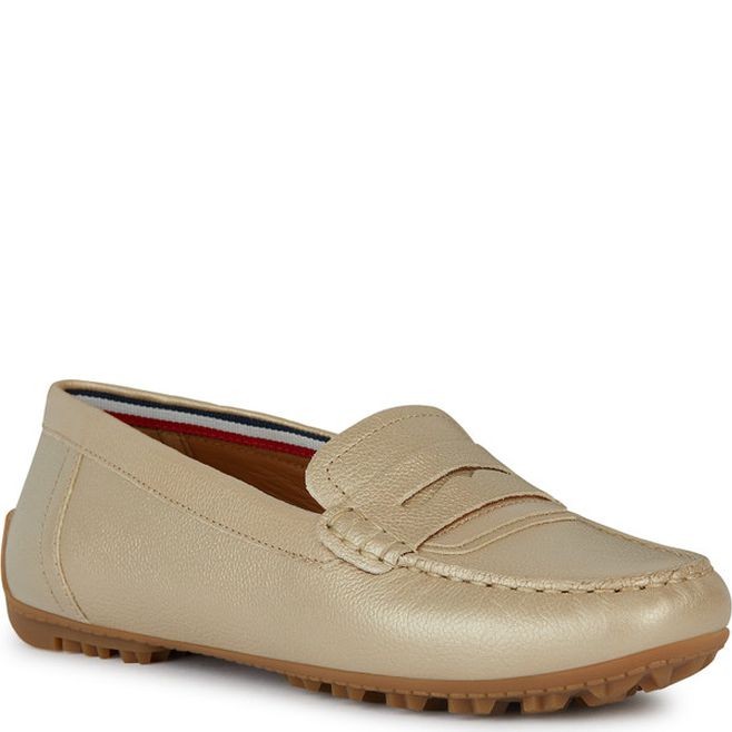 GEOX Mokasinai moterims, Auksinė, Kosmopolis grip moccasins 2