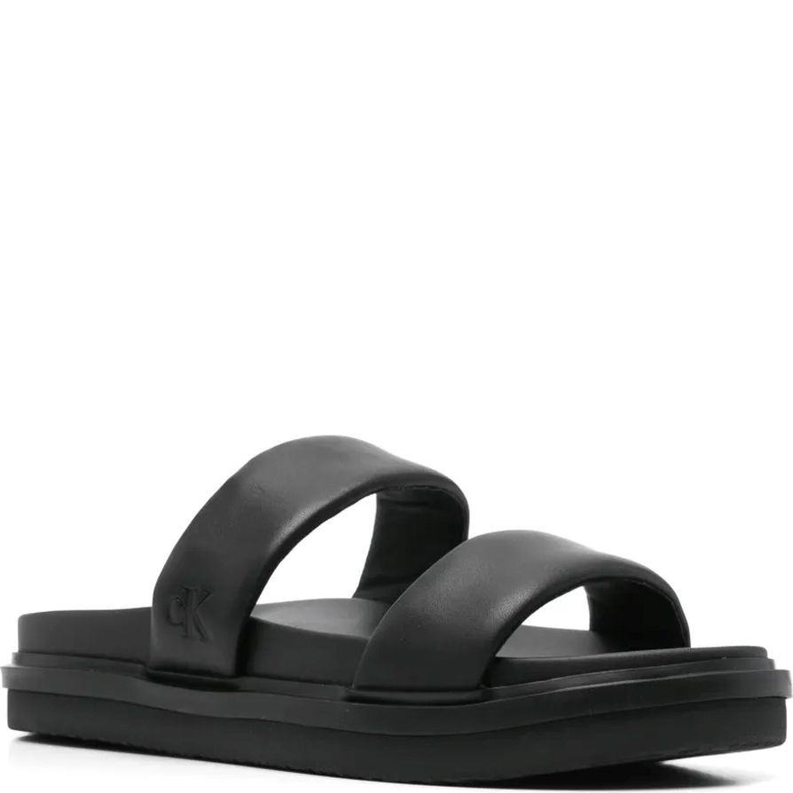 CALVIN KLEIN JEANS Basutės vyrams, Juoda, Flat molded double sandals 2