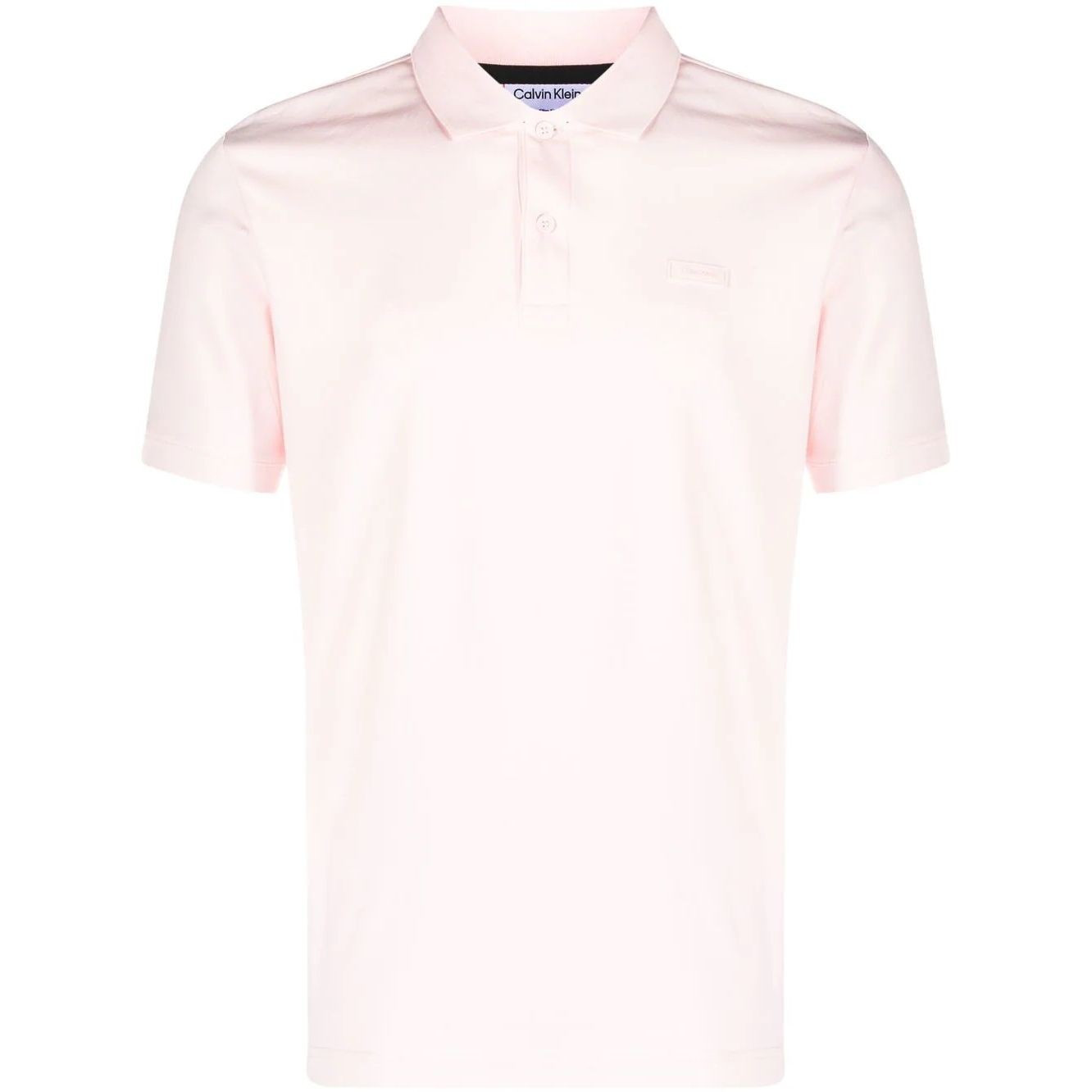 CALVIN KLEIN Polo marškiniai trumpos rank. vyrams, Rožinė, Smooth cotton  slim polo 1