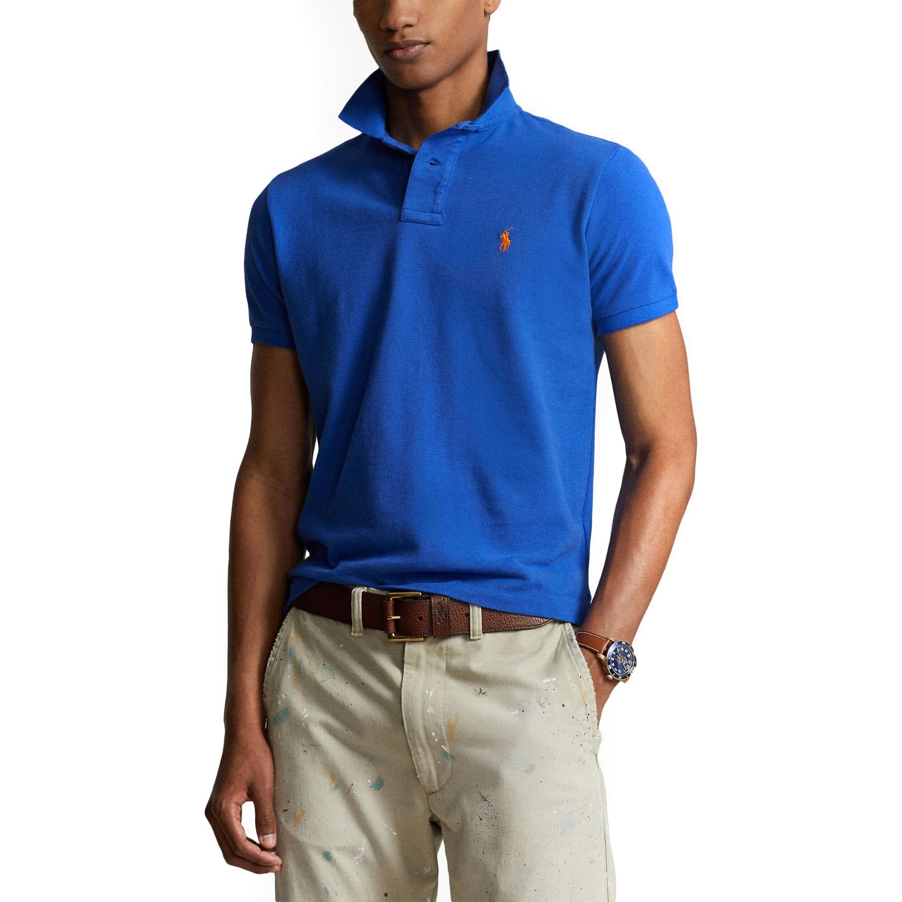 POLO RALPH LAUREN Polo marškiniai trumpos rank. vyrams, Mėlyna, Short sleeve polo 2