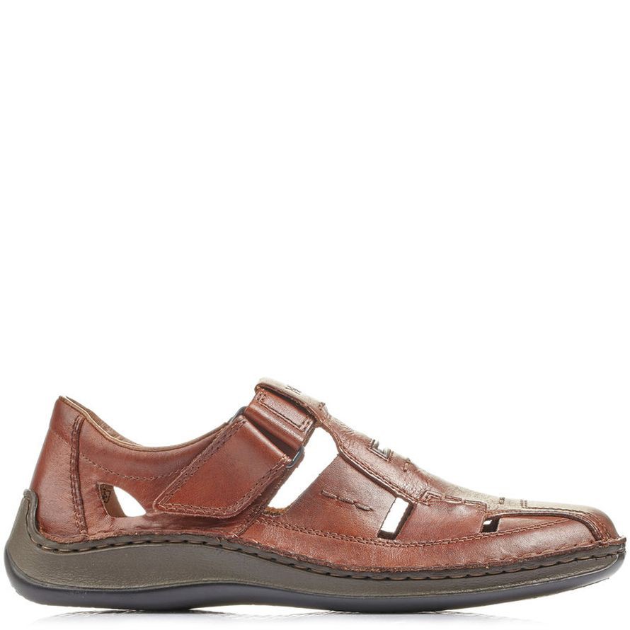RIEKER Basutės vyrams, Ruda, SANDALS 2