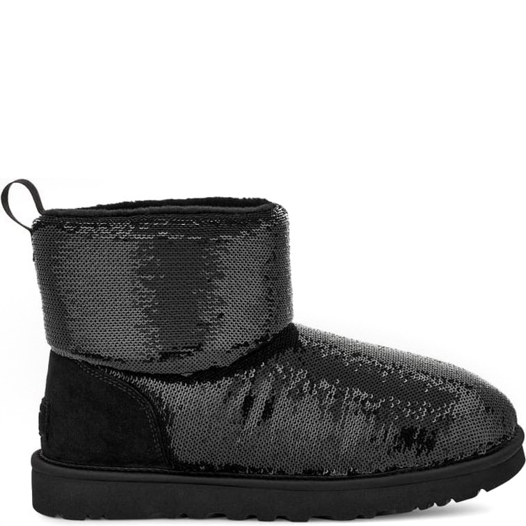 UGG Pašiltinti aulinukai moterims, Juoda, Classic Mini Mirro booties 2