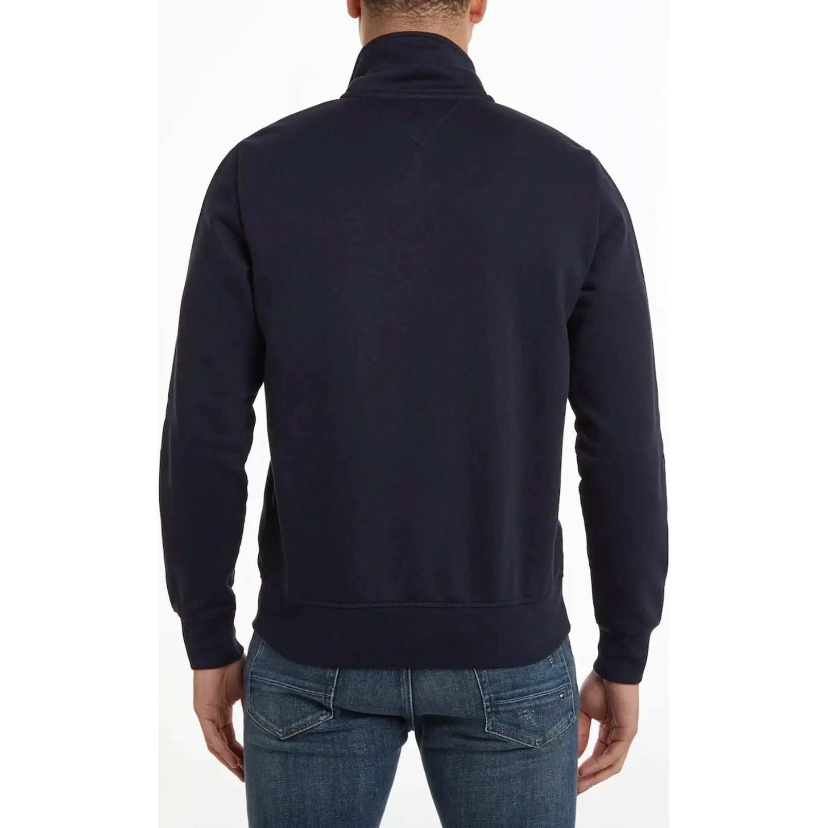 TOMMY HILFIGER Sportinis nertinis vyrams, Juoda, Logo zip thru stand collar 3