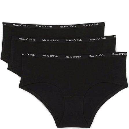 MARC O'POLO Kelnaitės moterims, Juoda, 3-PACK BRIEF