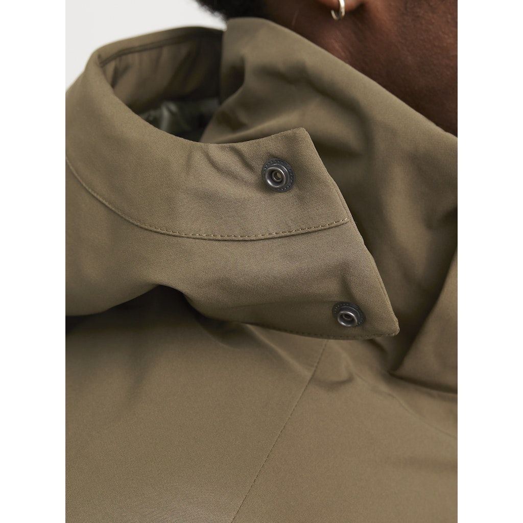 JACK & JONES Pūkinis paltas vyrams, Ruda, Wave parka 4