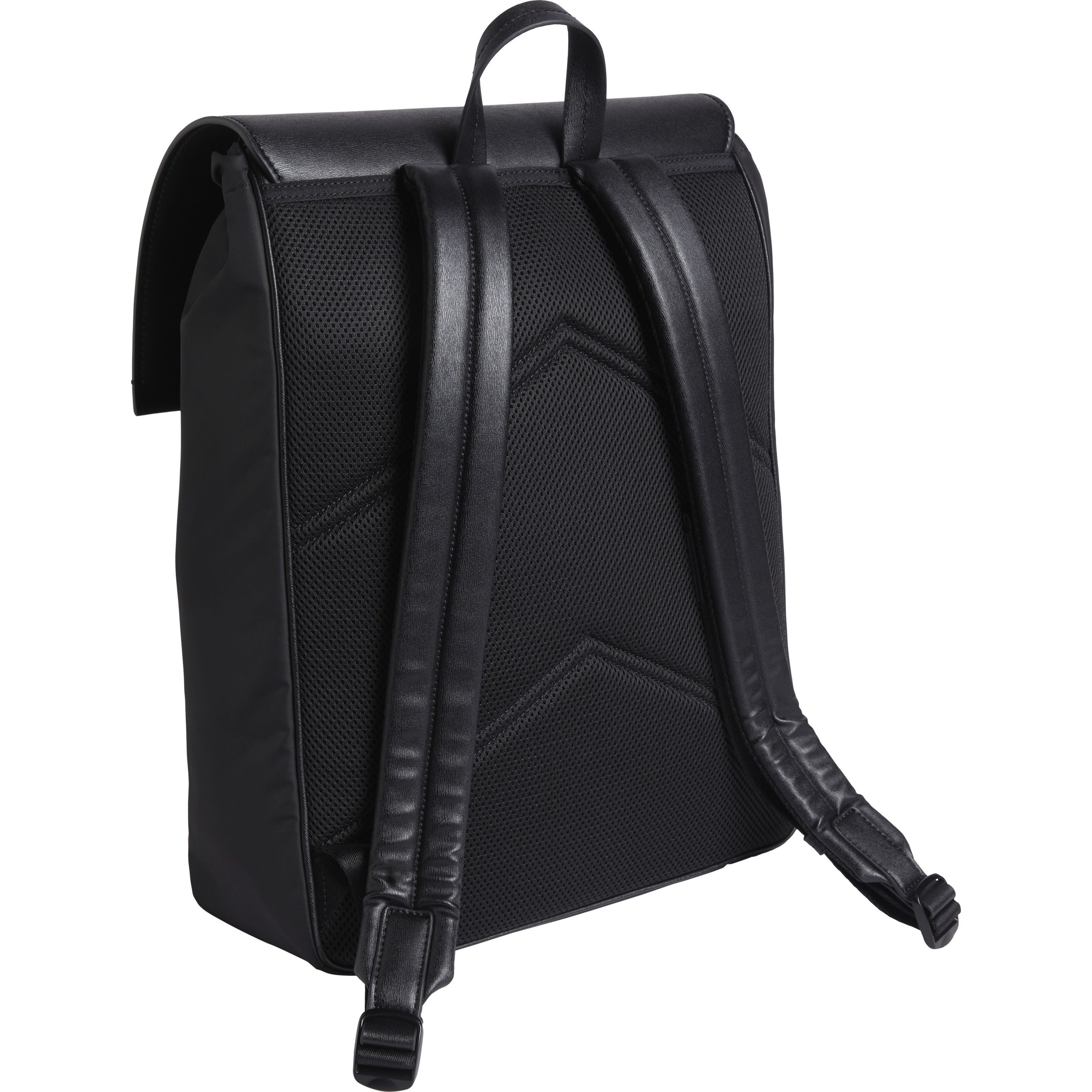 CALVIN KLEIN Kuprinė vyrams, Juoda, Iconic plaque flap backpack 2