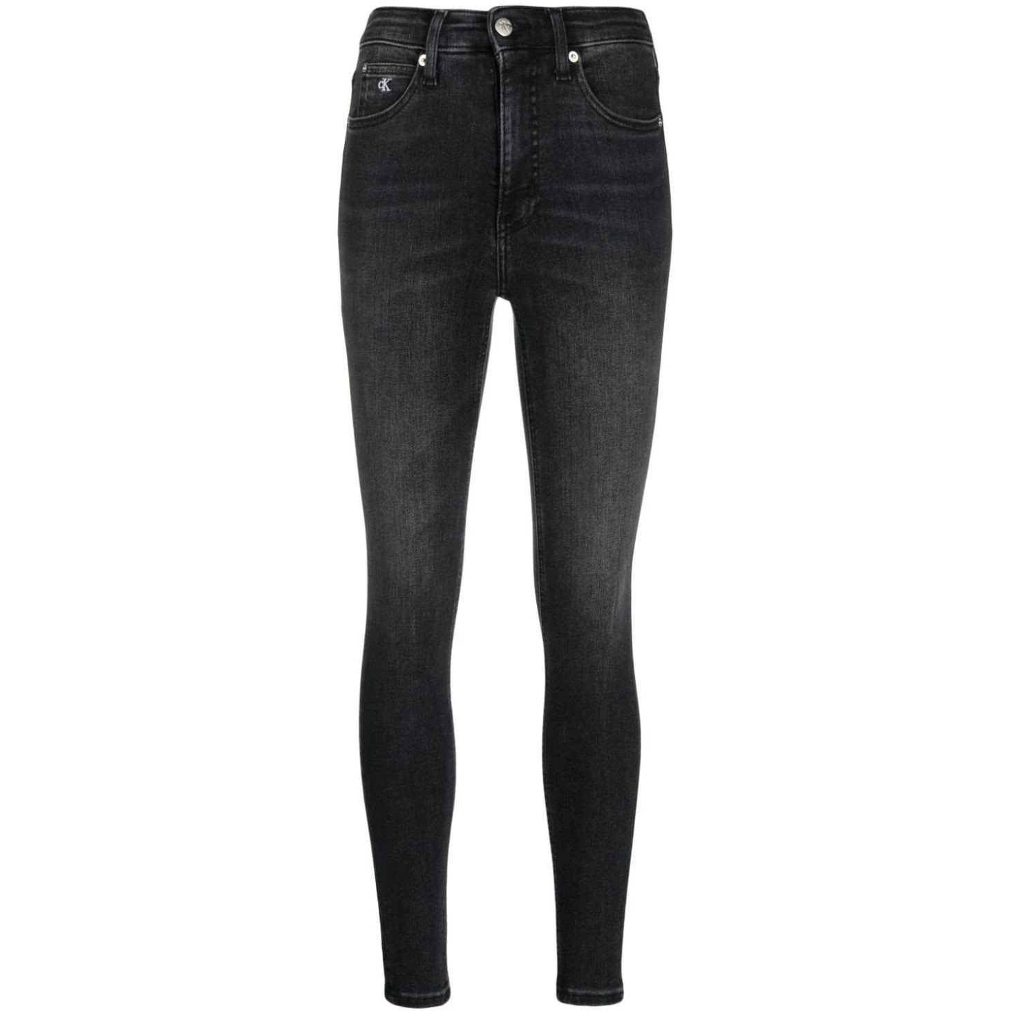 CALVIN KLEIN JEANS Aptempti džinsai moterims, Juoda, High rise super skinny ankle 1