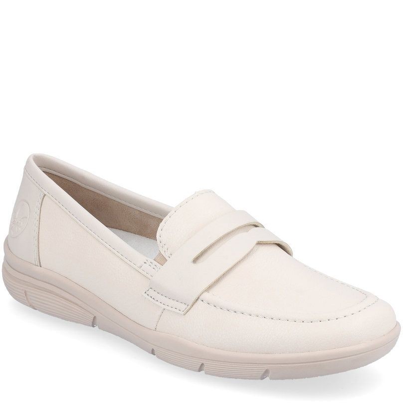 RIEKER Loaferiai moterims, Smėlio, LOAFERS 1