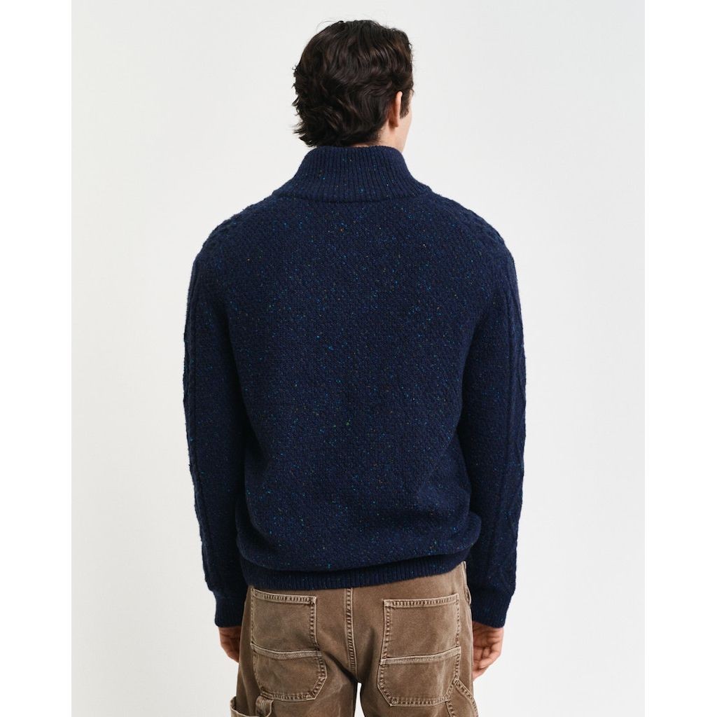 GANT Kardiganas vyrams, Mėlyna, Cable zip cardigan 3