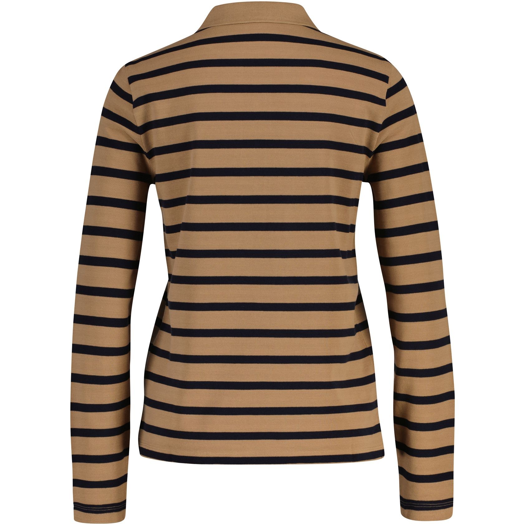 GANT Polo marškiniai ilgos rank. moterims, Chaki, reg breton striped ls pique 2