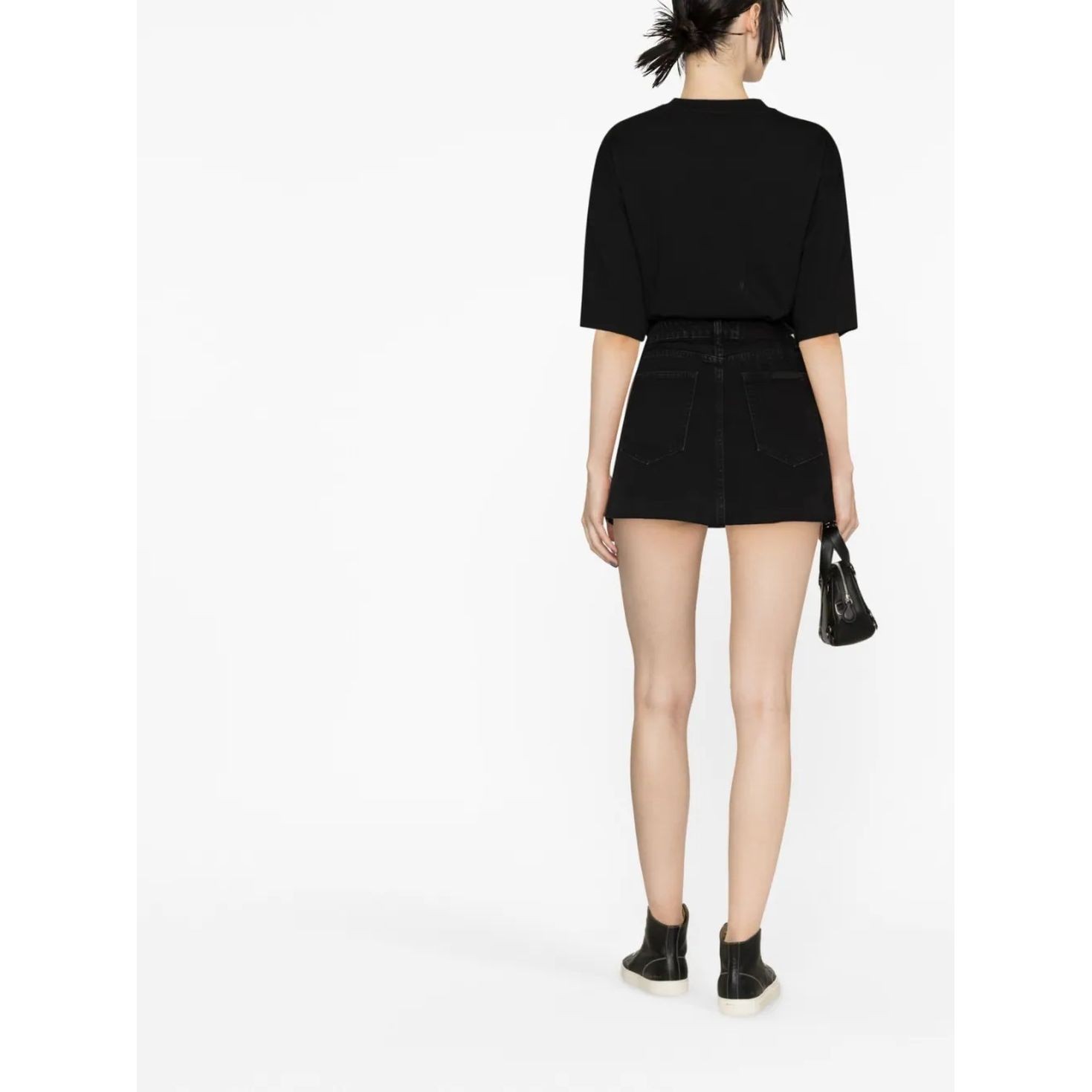 KSUBI Mini sijonas moterims, Juoda, Rap skirt noir 2