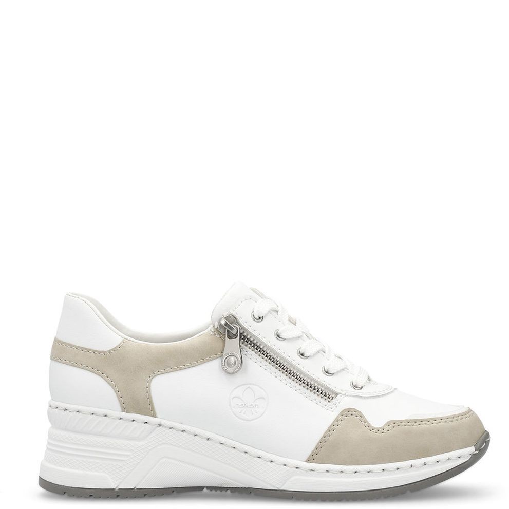 RIEKER Laisvalaikio bateliai moterims, Balta, LEISURE 4