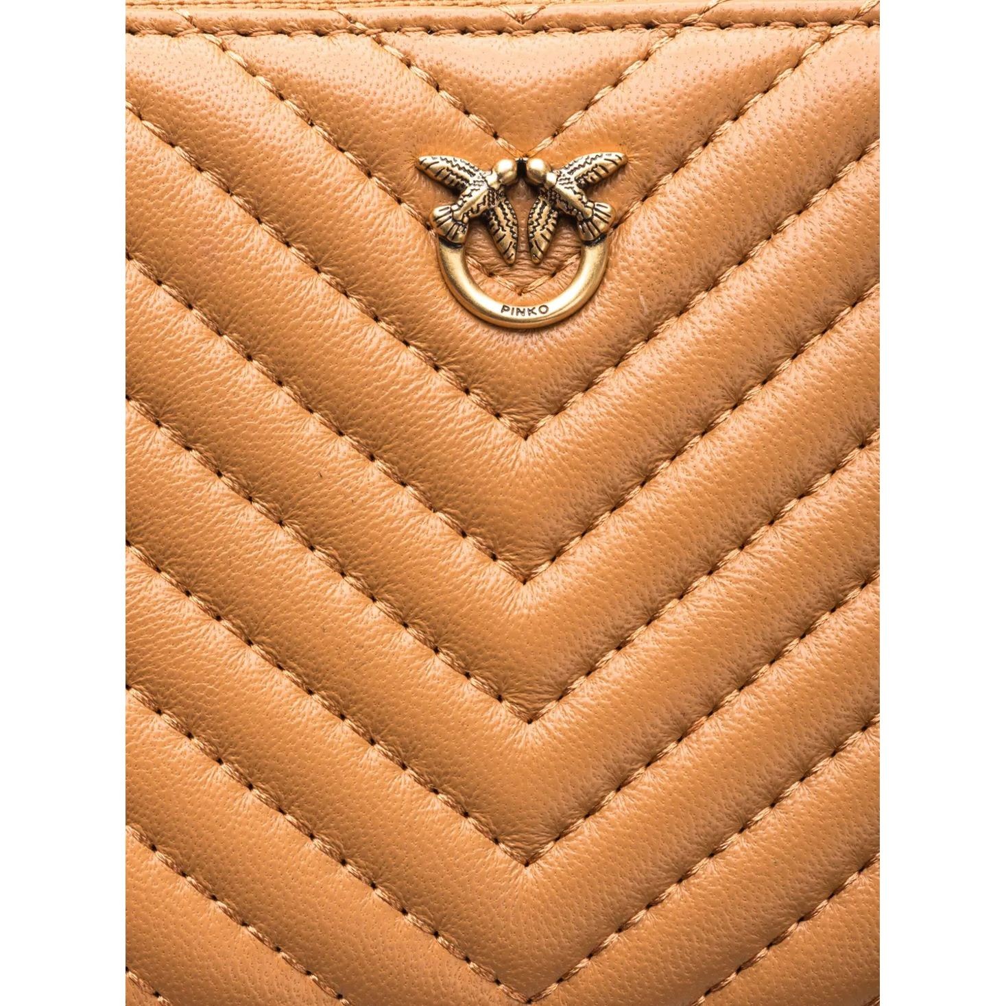 PINKO Piniginė moterims, Ruda, Love birds wallet 4