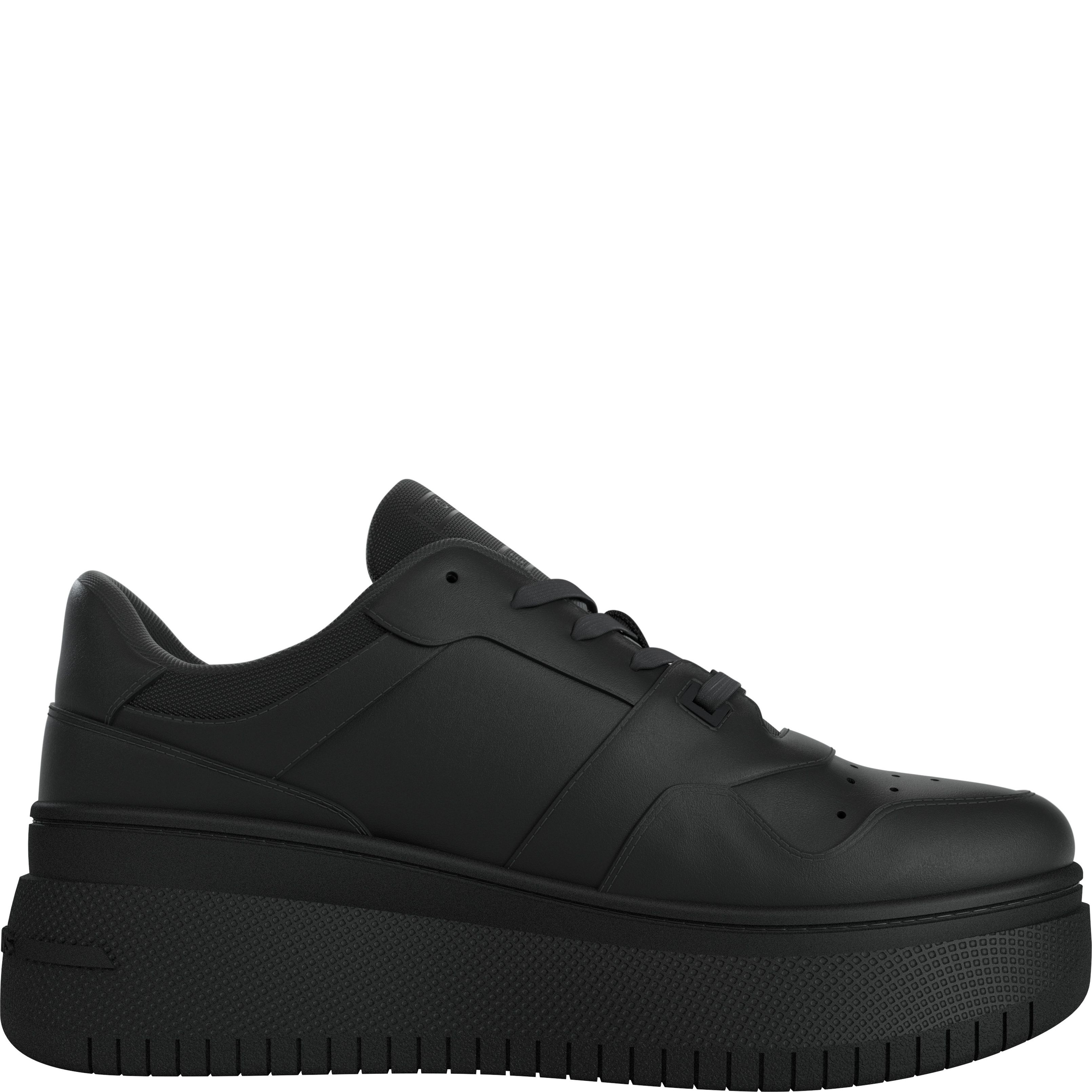 TOMMY JEANS Laisvalaikio bateliai moterims, Juoda, Retro basket flatform leisure 5