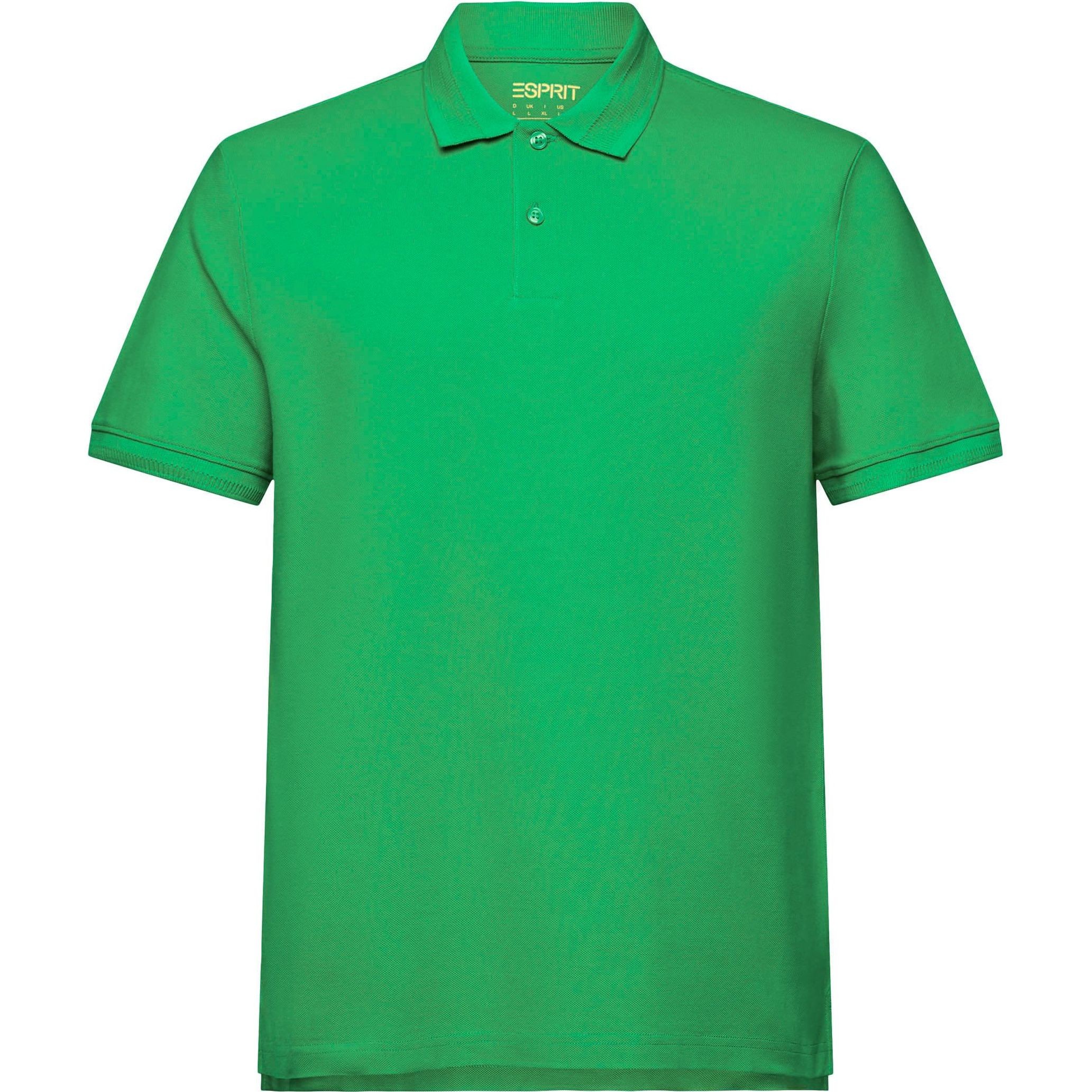 ESPRIT Polo marškiniai ilgos rank. vyrams, Žalia, Cotton Pique Polo Shirt 1