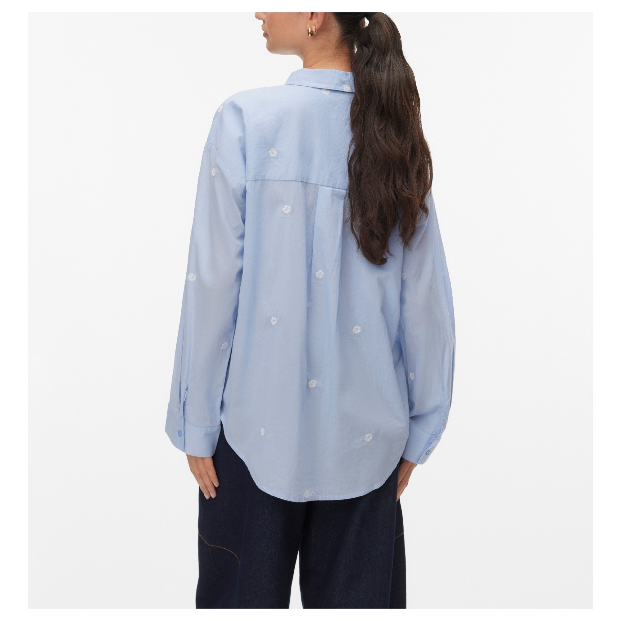 VERO MODA Marškiniai ilgomis rankovėmis moterims, Mėlyna, Odona 2