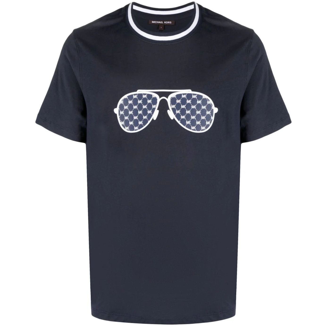 MICHAEL KORS Marškinėliai trump. rankovėmis vyrams, Mėlyna, Mono aviator tee 1