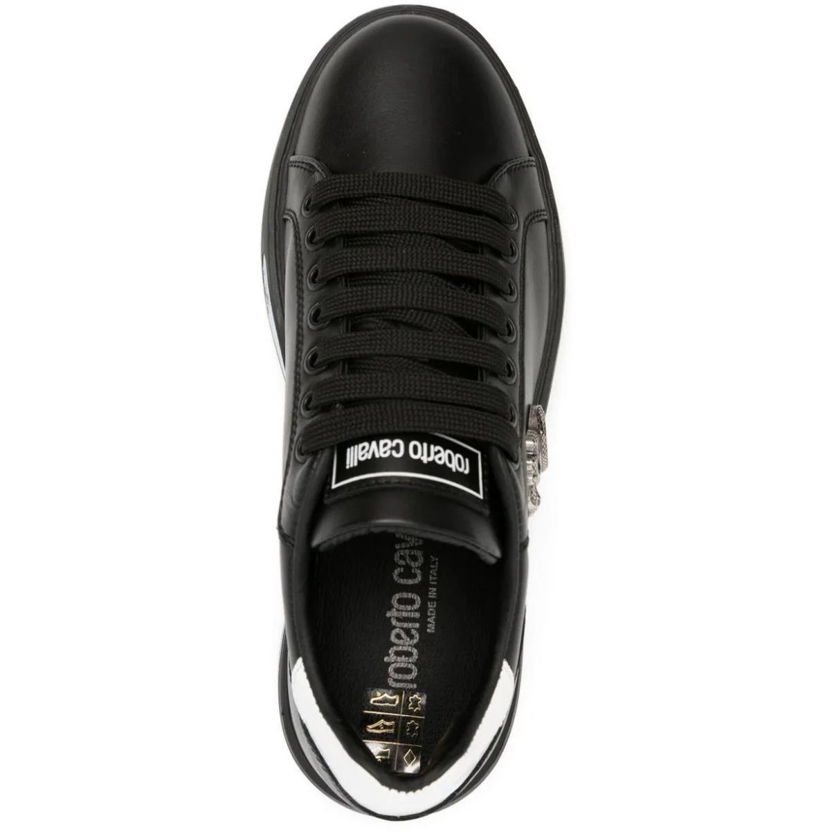 ROBERTO CAVALLI Laisvalaikio bateliai moterims, Juoda, Sneakers 4