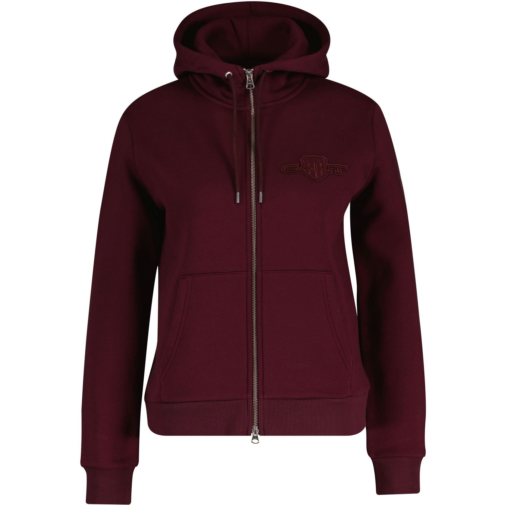 GANT Džemperis moterims, Raudona, reg tonal shield zip hoodie 1