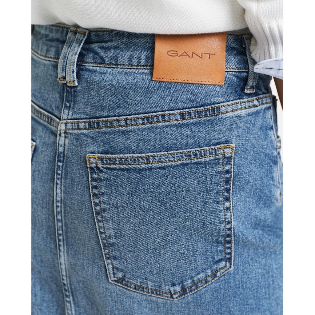 GANT Midi sijonas moterims, Mėlyna, Midi denim skirt 4