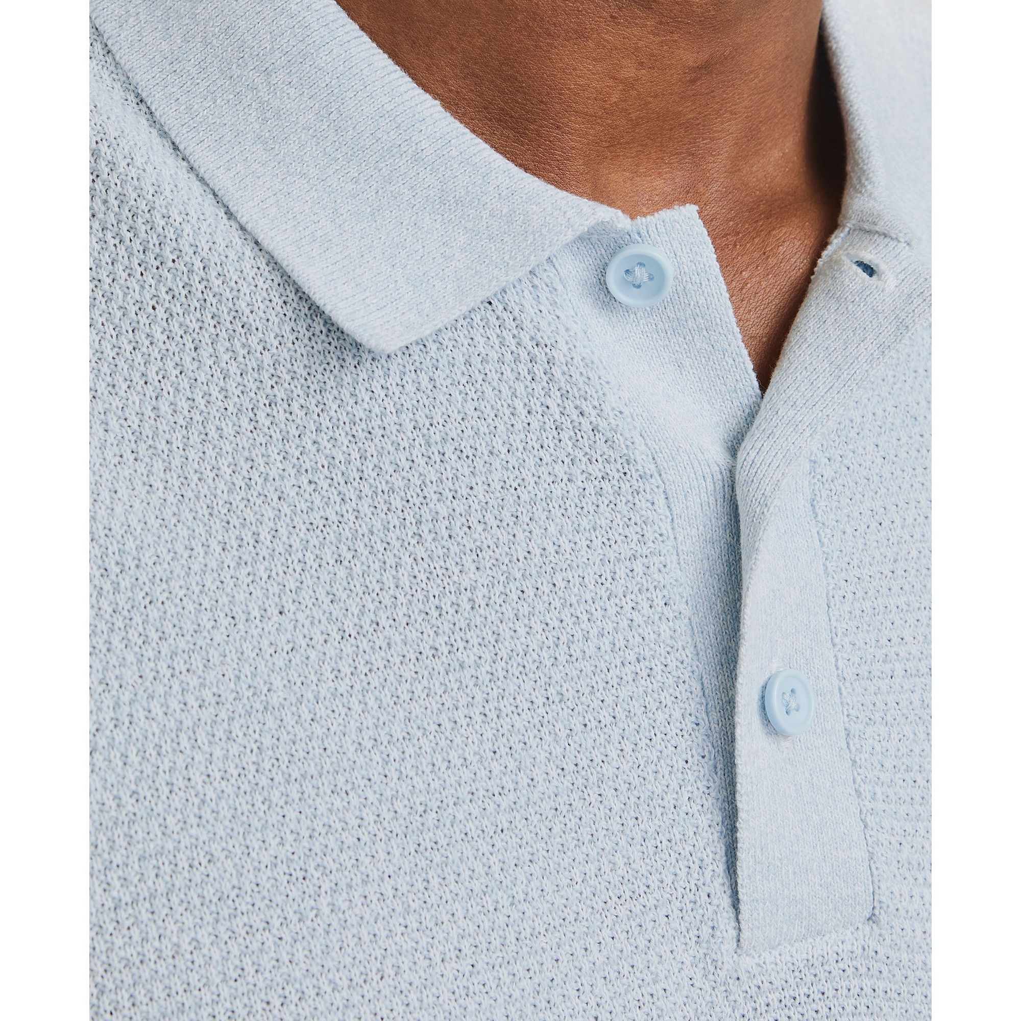 JACK & JONES Megzta palaidinė vyrams, Mėlyna, George knit polo 6