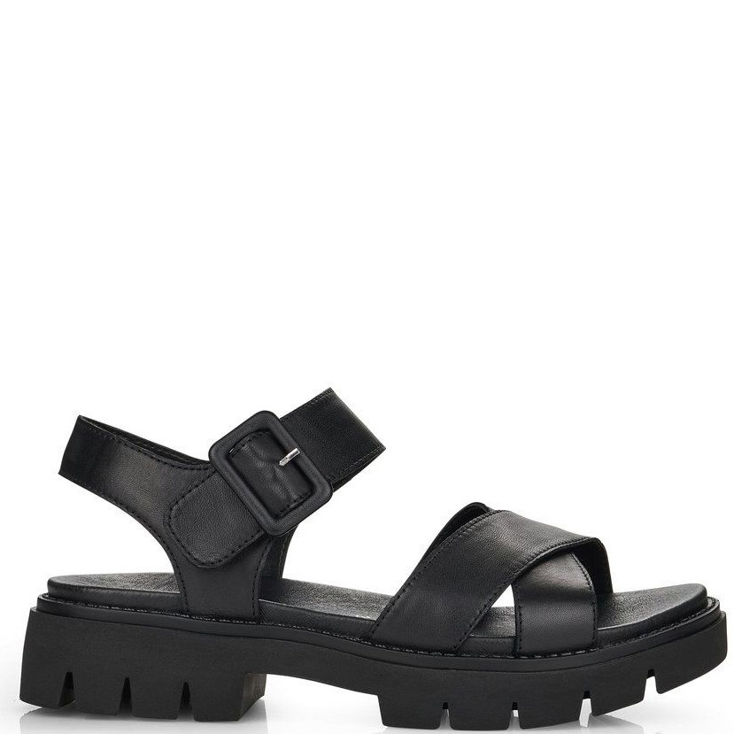 REMONTE Basutės moterims, Juoda, SANDALS 2