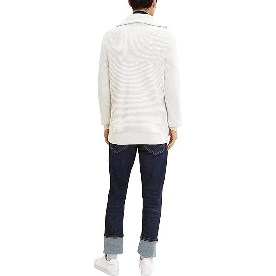 TOM TAILOR Megztinis vyrams, Balta, Megztiniai 3