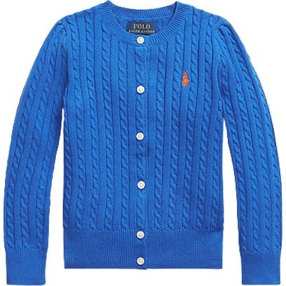 RALPH LAUREN KIDS Kardiganas mergaitėms, Mėlyna, Mini-cable cardigan (2-6x) 1