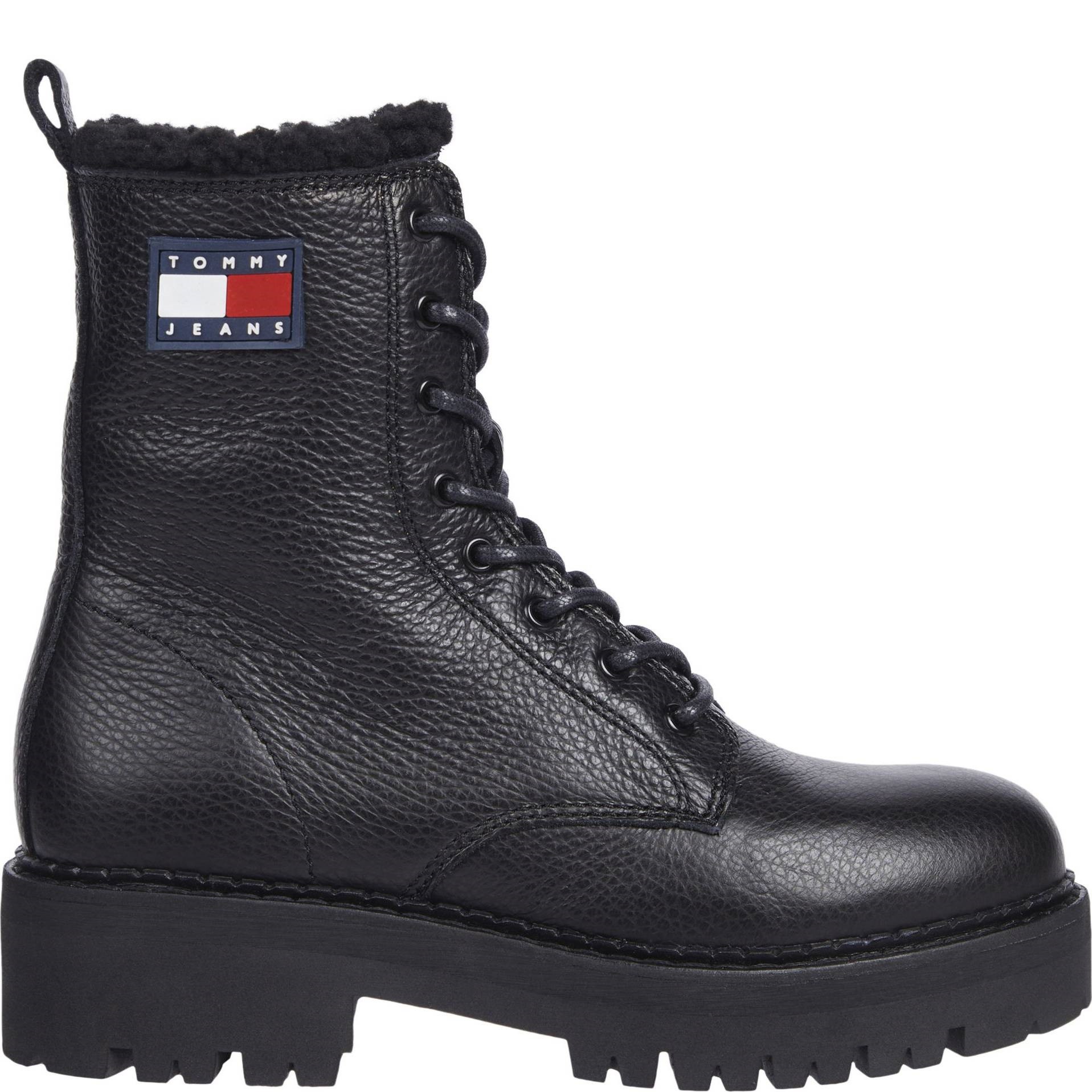 TOMMY JEANS Aulinukai moterims, Juoda, Urban boot tumbled 2