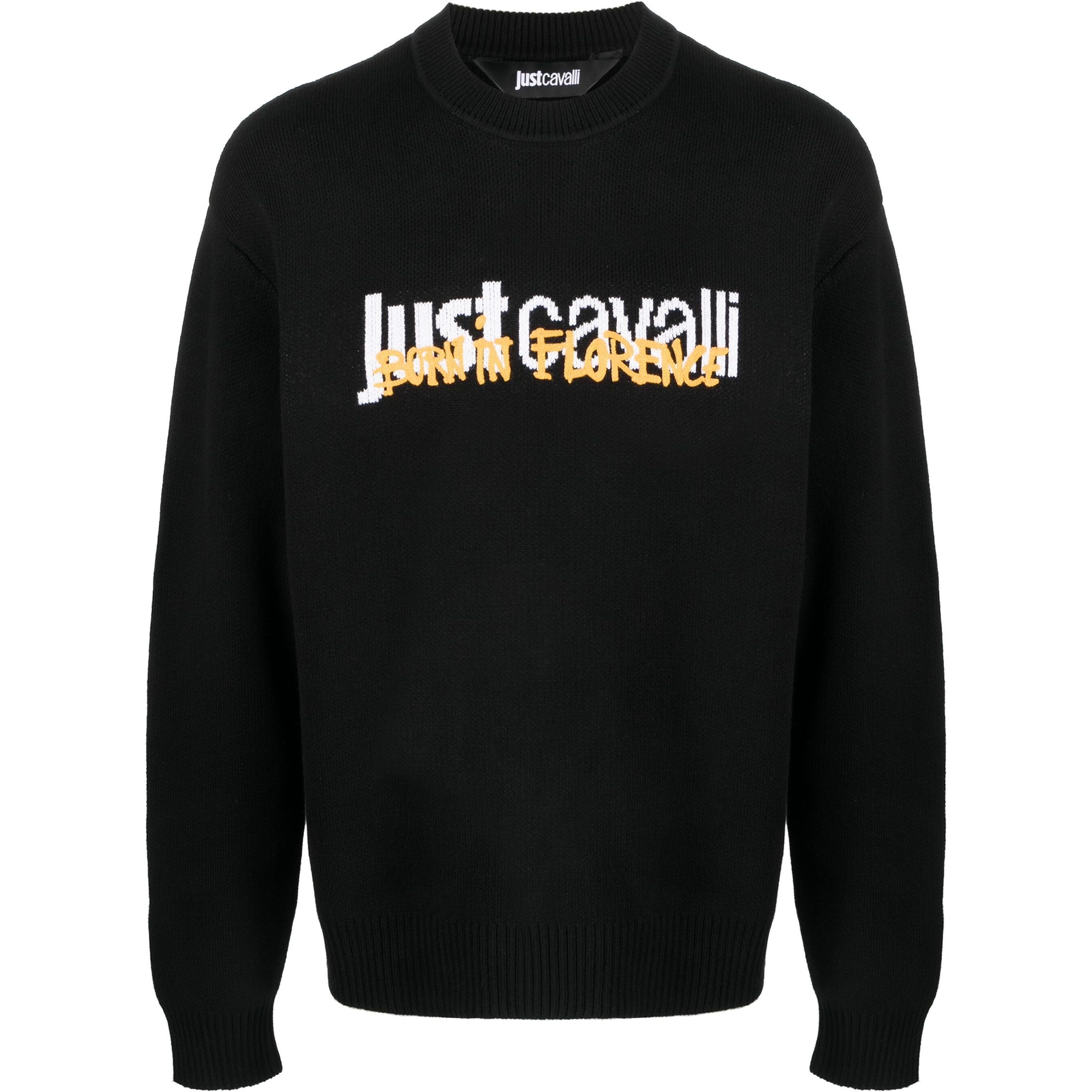 JUST CAVALLI Sportinis nertinis vyrams, Juoda, Logo sweatshirt 1