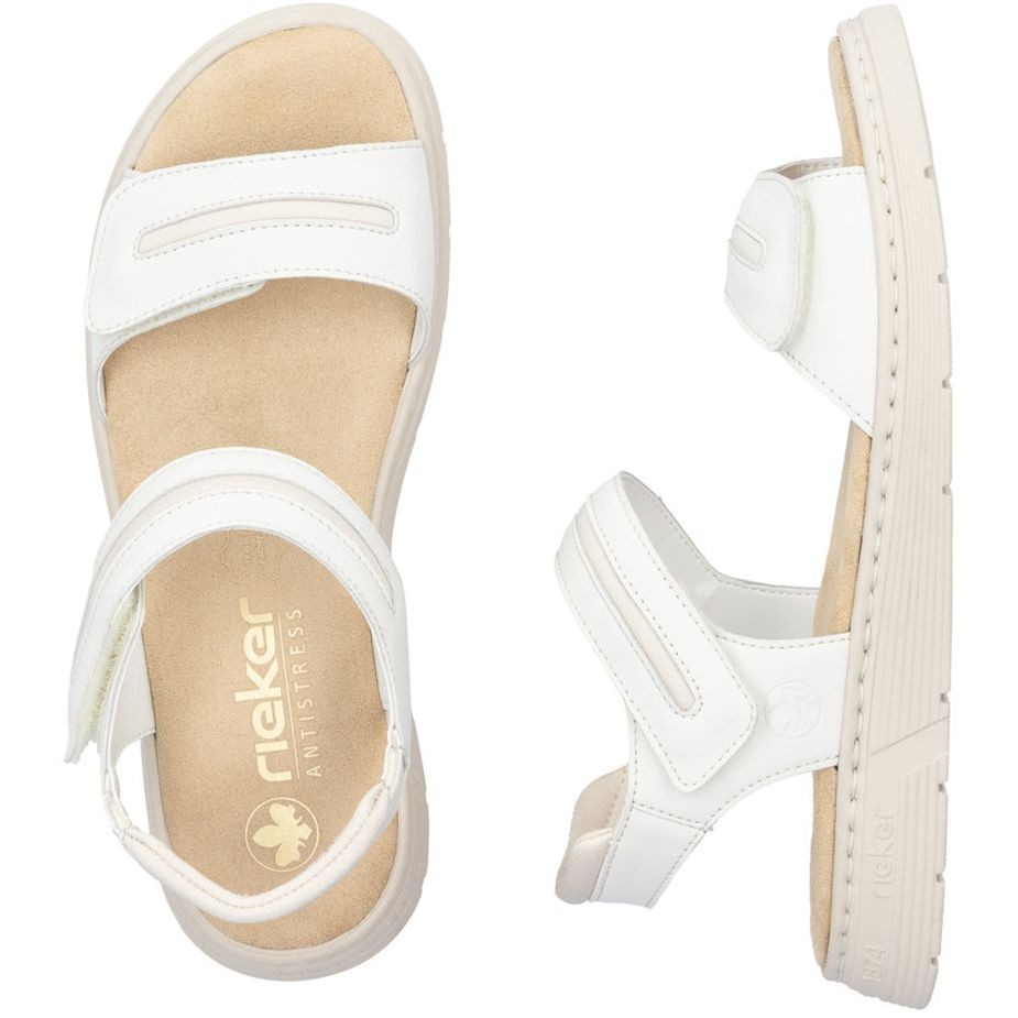 RIEKER Basutės moterims, Balta, SANDALS 11