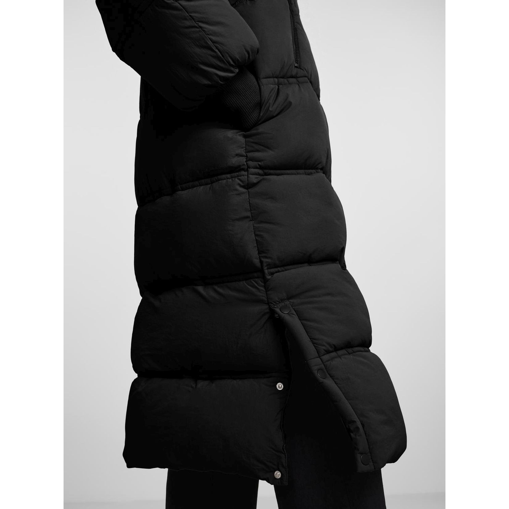 PIECES Paltas moterims, Juoda, PCJORDYNN LONG P 5