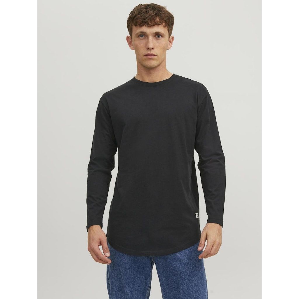 JACK & JONES Marškinėliai ilgom. rankovėmis vyrams, Juoda, Noa tee o-neck 2