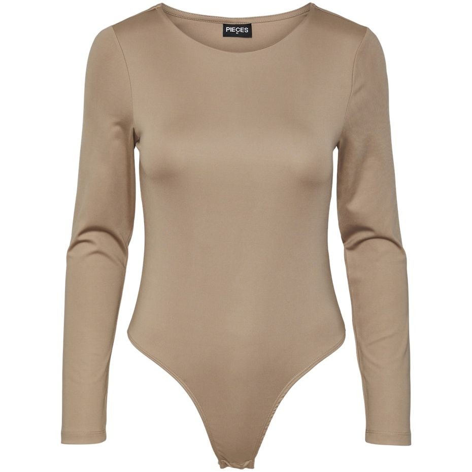 PIECES Palaidinės moterims, Pilka, PCNEJA LS BODYSTOCKIN 1